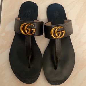 Black Gucci Sandals Authentic